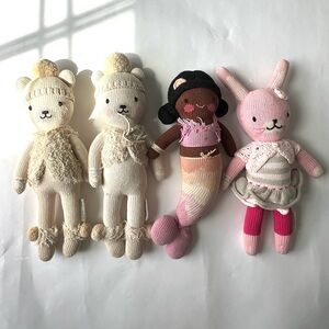 Stella the polar bear cuddle + kind 13” knit handmade doll